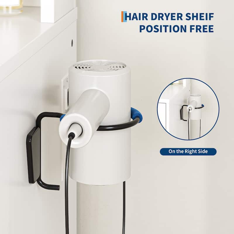 3 Drawers Makeup Vanity Desk, Dressing Table with LED Lights and Stool