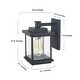 preview thumbnail 11 of 9, Modern Farmhouse Black 1-Light Outdoor Wall Sconces Traditional Glass Patio Wall Sconces - L6.7"X W9.1" X H11.8"
