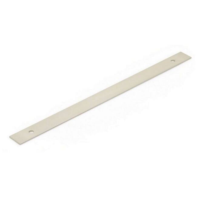 Schaub and Company Pub House Rectangular 12" Center to Center Solid - Brushed Nickel