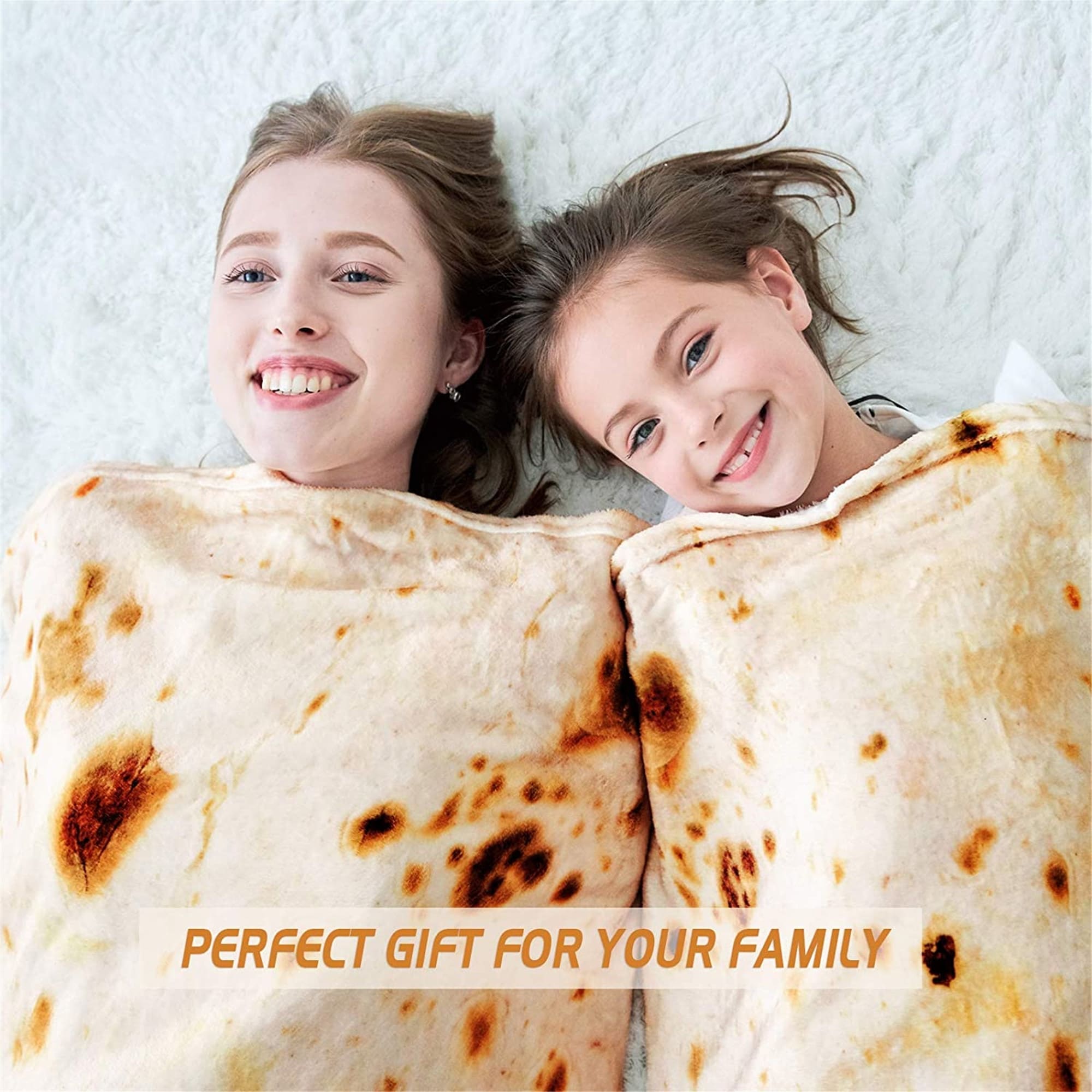Burritos Blanket,Double Sided Giant Flour Tortilla Throw Blanket, Novelty  Tortilla Blanket 285 GSM Soft and Comfortable60 inches