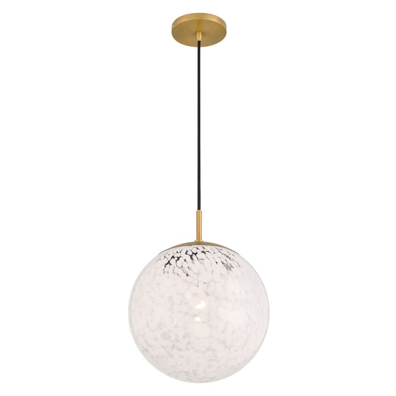 Minka Lavery 2636 Langford 12" Wide Pendant with Patterned Glass Shade