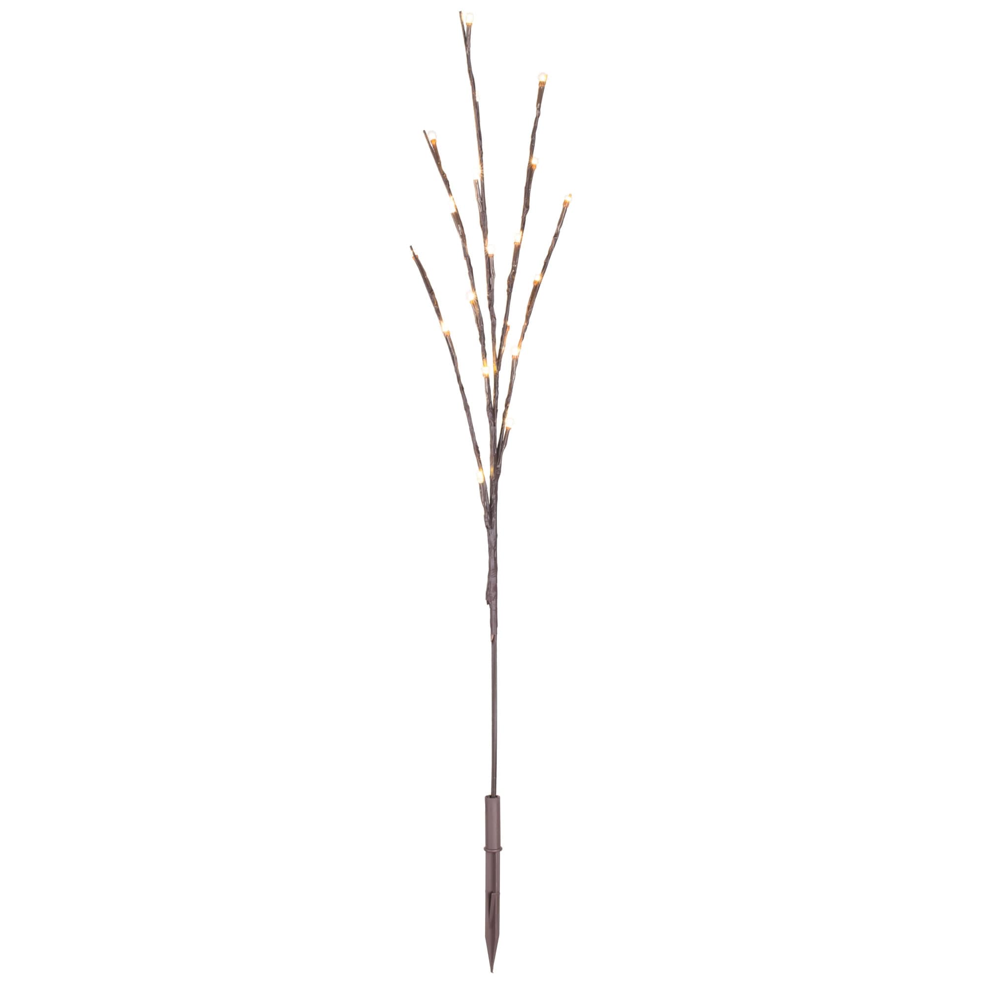 Vickerman 60 Warm White Wide Angle LED Twig Light Set on Brown Wire - Warm White