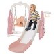 preview thumbnail 24 of 22, 4 In 1 Toddler Slide And Swing Set Kids Freestanding Climber Slide Playset With Basketball Hoop Rocket Themed Slide