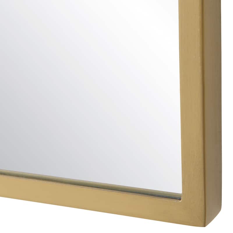 Stainless Steel Framed Wall Mirror - 40" - Brass Finish