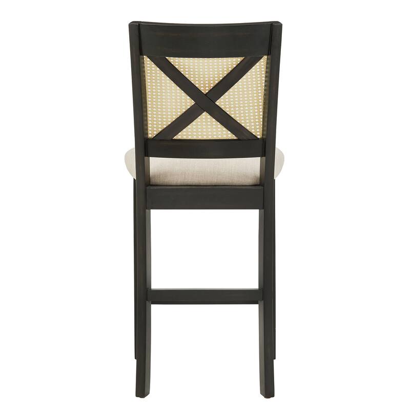 Plaga X-Back Cane Accent Counter Height Chair (Set of 2) by iNSPIRE Q Classic - Counter Height