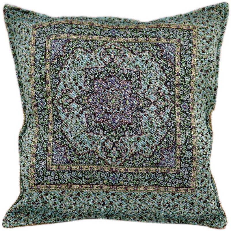 Moroccan Sultan Decorative Throw Pillow - Green/Gold