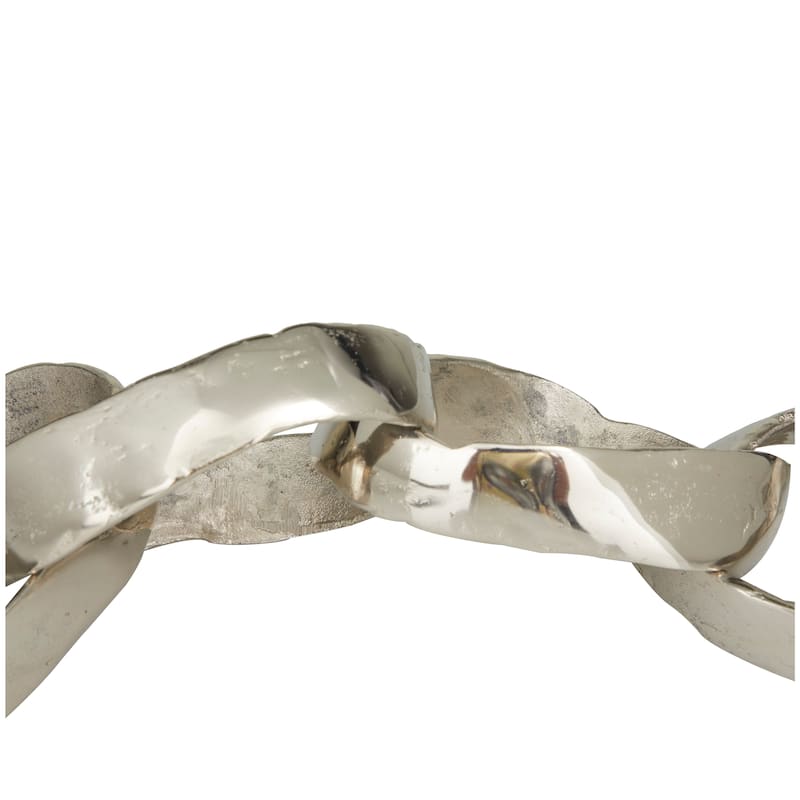 Aluminum Metal Chain Sculpture - Black, Gold, Silver