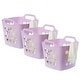 preview thumbnail 17 of 21, Flexible Plastic Laundry Basket - Square Storage Hamper with Side Handles for Easy Carrying - 28 Litter Blue/Purple