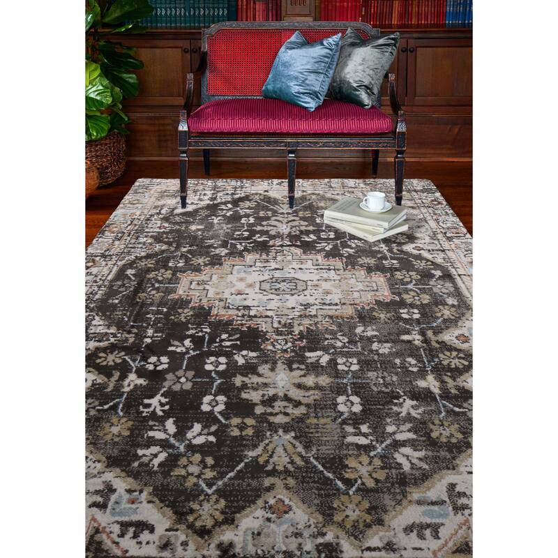 Bashian Bruno Charcoal Transitional Area Rug