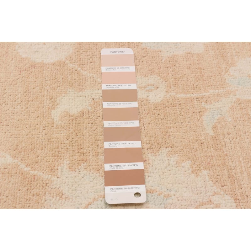 ECARPETGALLERY Hand-knotted Peshawar Oushak Brown Wool Rug - 6'7 x 9'7