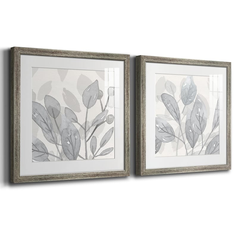 Shadow Leaves I- Premium Framed Print - Ready to Hang