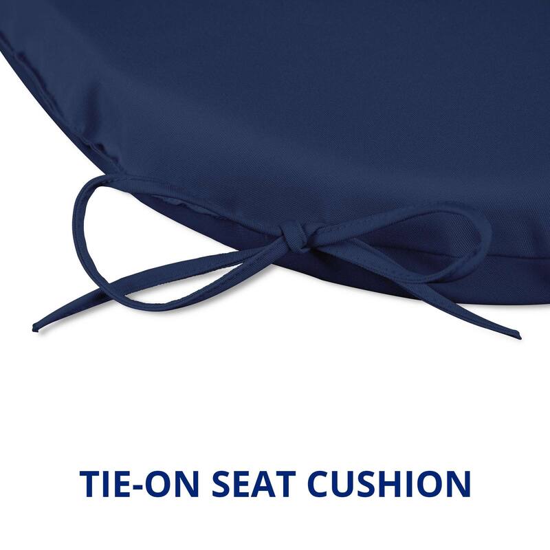 Set of 4 Waterproof Outdoor Chair Cushions with Ties for Patio Furniture