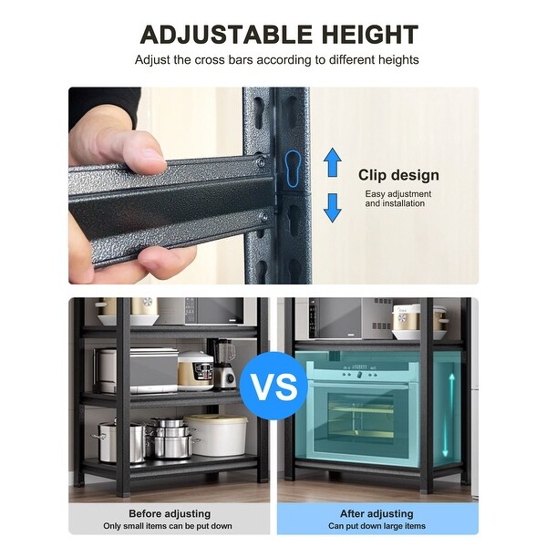 Adjustable top utility shelves