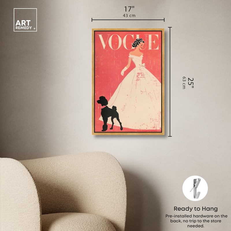 Red and Ivory Cover Canvas by Art Remedy