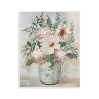 Stupell Mixed Cottage Flowers Bouquet Wall Plaque Art Design By Nan ...