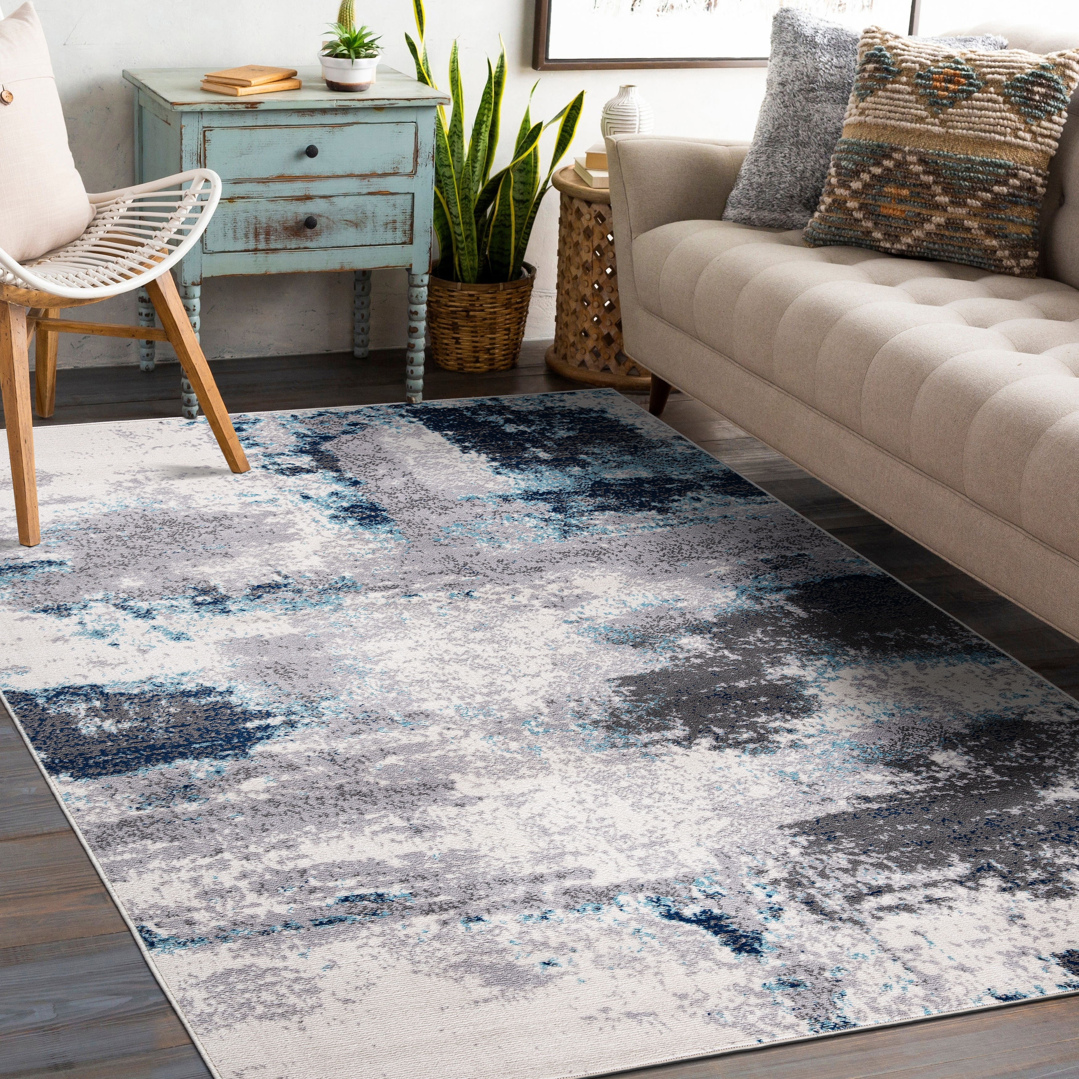 World Rug Gallery Contemporary Abstract Area Rug