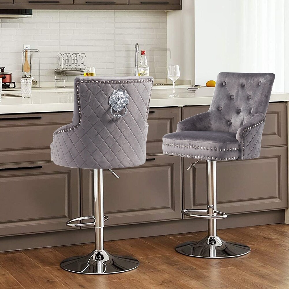 Bar stools with on sale door knocker on back