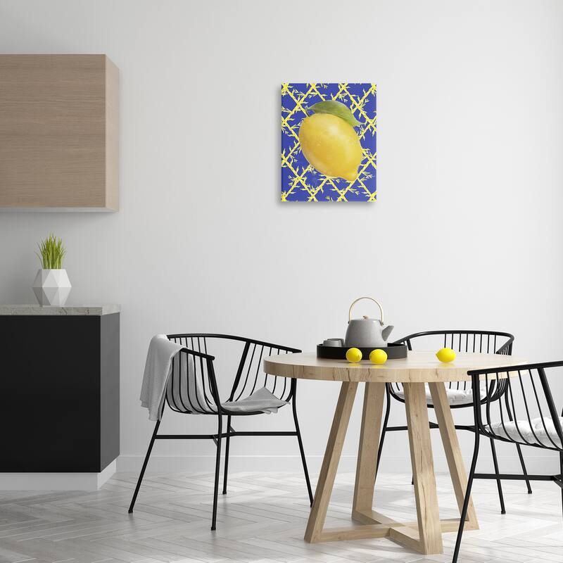 Stupell Bold Lemon over Blue Canvas Wall Art Design By Matthew Piotrowicz
