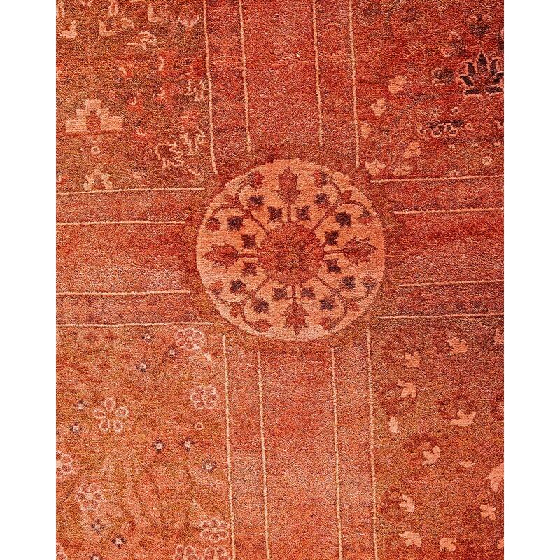 Overdyed, One-of-a-Kind Hand-Knotted Area Rug - Pink - 12' 4" x 16' 4"