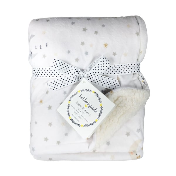 slide 2 of 2, Hello Spud Man-on-Moon Plush Blanket - 40"x30" Gray