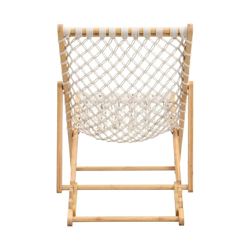 2 Piece Outdoor Patio Chairs Set w/ Handwoven Polyester Seats, 3-Position Reclining Back for Beach, Garden & Pool