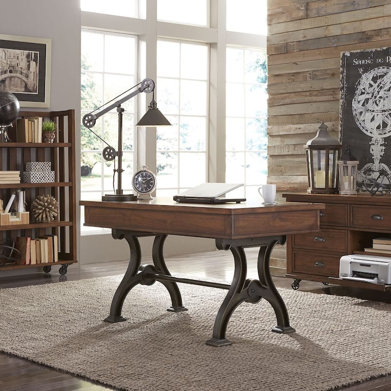 Arlington House Cobblestone Brown Writing Desk - Brown