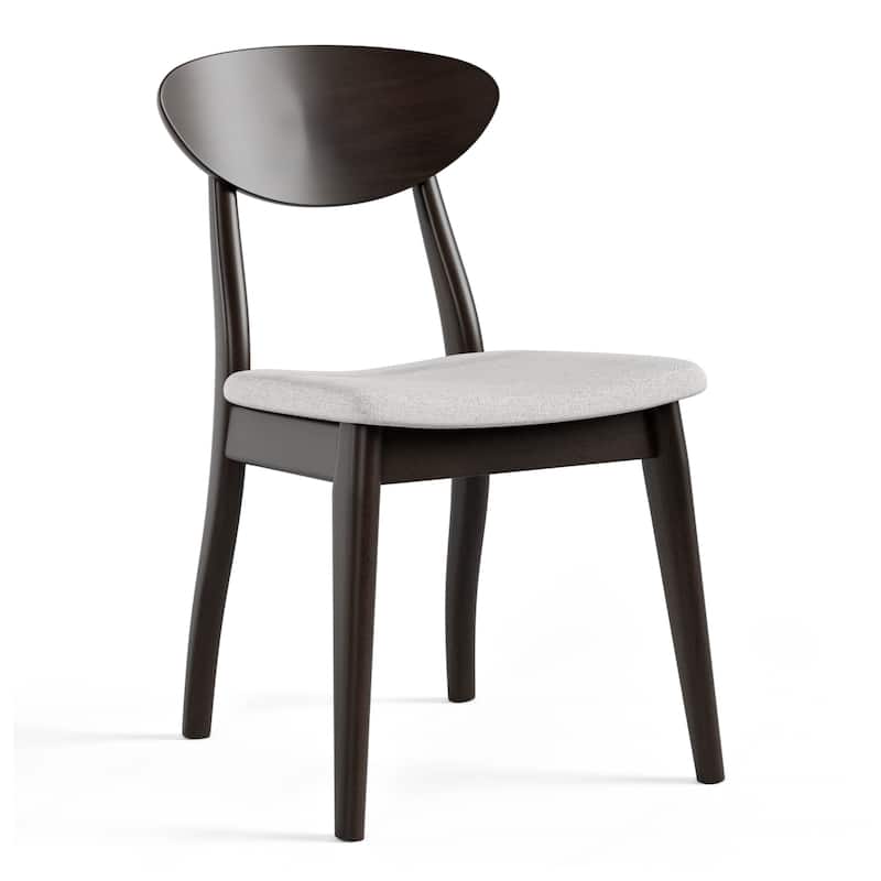 Furniture of America Abigail VI Mid-century Modern Black Handcrafted Solid Hardwood Side Chair(Set of 2)
