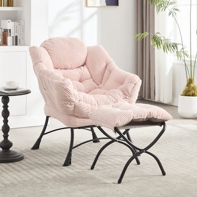 Rattan Rocking Chair Recliner Chair With Padded Cushion