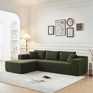 Dark green l shaped sofa discount