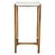 preview thumbnail 5 of 3, Uttermost Affinity White Marble Accent Table - 22"H x 12.5"W x 11"D
