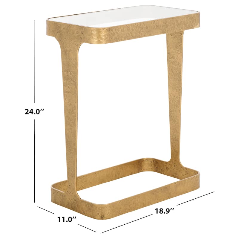 SAFAVIEH Couture Viktor Forged Metal Accent Table - 19"W x 11"D x 24"H