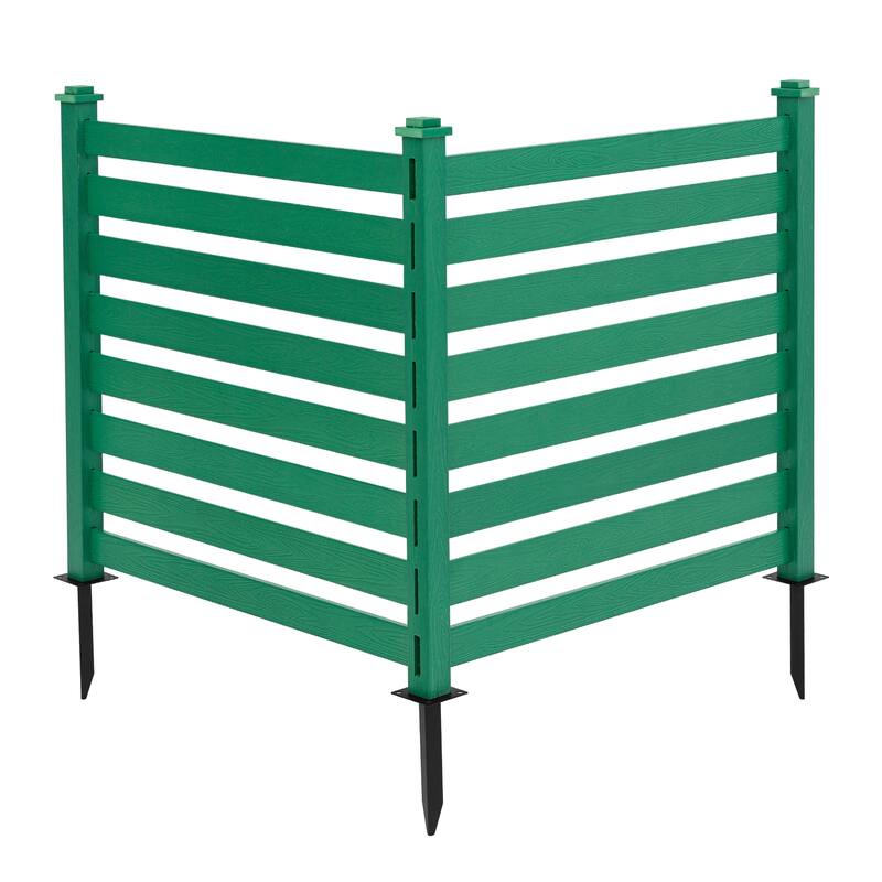 Courtyard Privacy Fence Without Digging Pits, Easy To Set Up, No Damage To The Ground,2,4-Panel - 39.3 in. W x 35.6 in. H