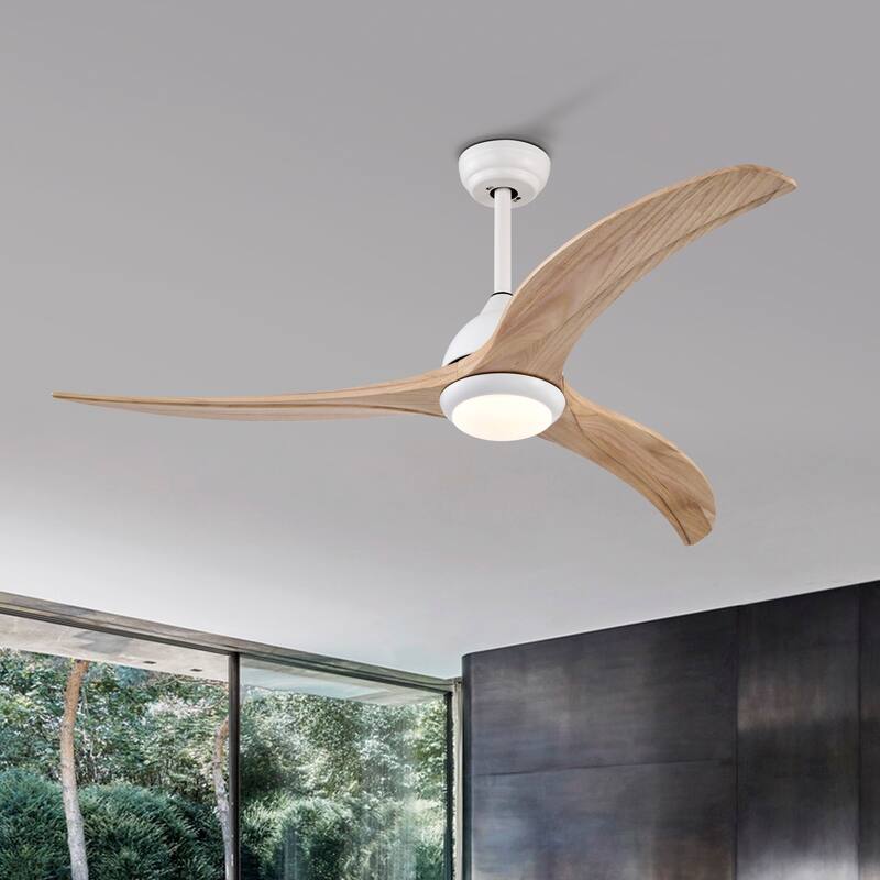 52" Ceiling Fan,Indoor Outdoor Ceiling Fan With Light with Remote Control, Noiseless Reversible Motor,6 Speed,3 Color