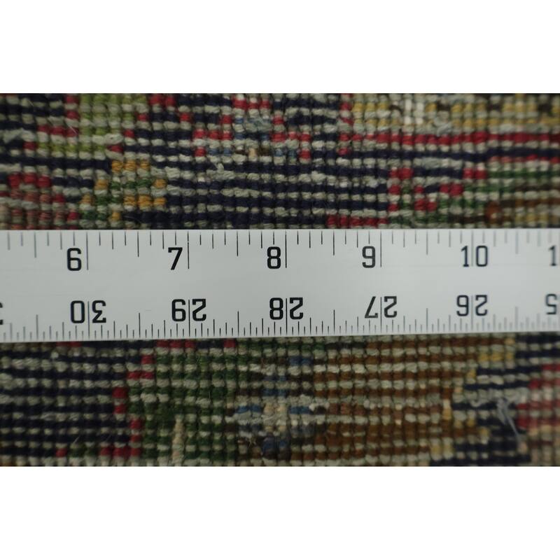 Hand Knotted Oriental 100% Wool Carpet Traditional Geometric Red Tabriz Area Rug - 12' 9'' X 9' 7''