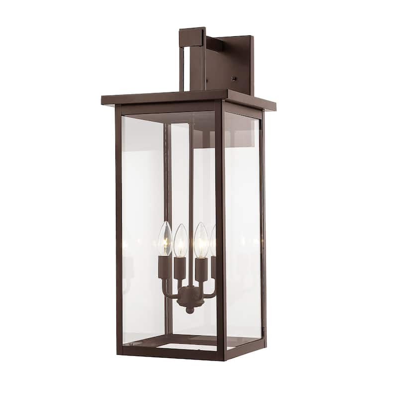 Millennium Lighting Barkeley 27" - 4 Light Outdoor Wall Sconce with Clear Glass Shades - Powder Coat Bronze