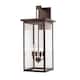 Millennium Lighting Barkeley 27" - 4 Light Outdoor Wall Sconce with Clear Glass Shades - Powder Coat Bronze