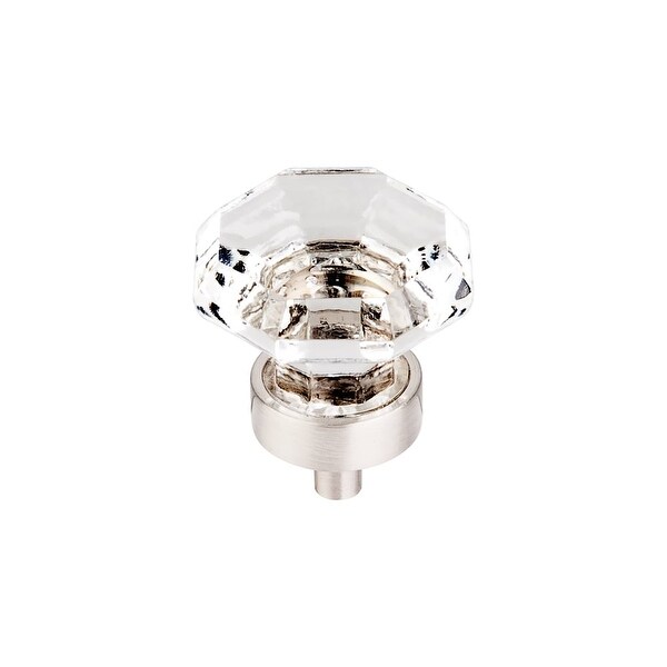 Top Knobs TK128 Clear 1-3/8" Diameter Geometric Cabinet Knob from the Crystal Series - n/a