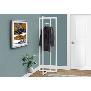Model 715 Coat Rack Monarch 2151 White Metal 72nch Coat Rack - Bed Bath & Beyond - 38375621
