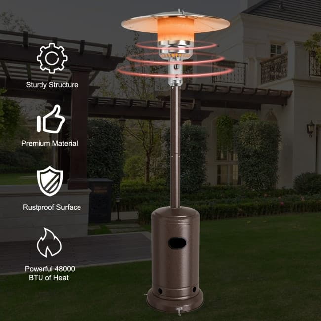 Garden Propane Standing LP Gas Steel Accessories Heater - 7.25 ft