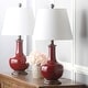 preview thumbnail 7 of 6, SAFAVIEH Lighting 25-inch Carolanne Red Table Lamp (Set of 2) - 14"x14"x23.5"