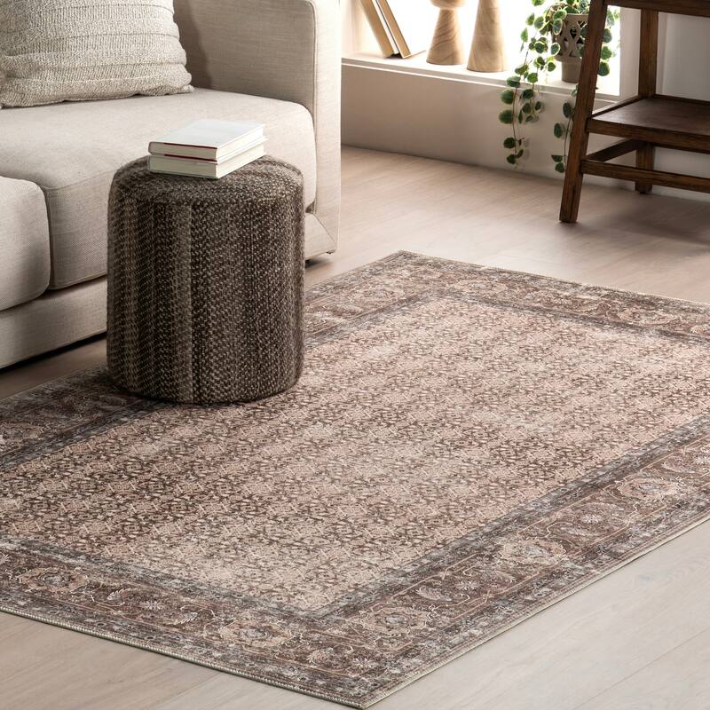Nuloom Kit Botanical SplashGuard Machine Washable Area Rug