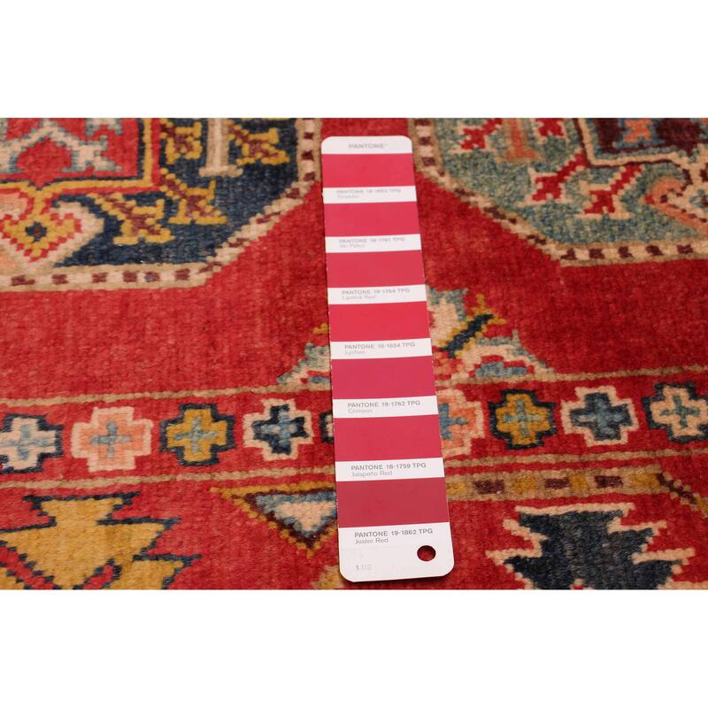 ECARPETGALLERY Hand-knotted Uzbek Ghazni Red Wool Rug - 2'8 x 6'5