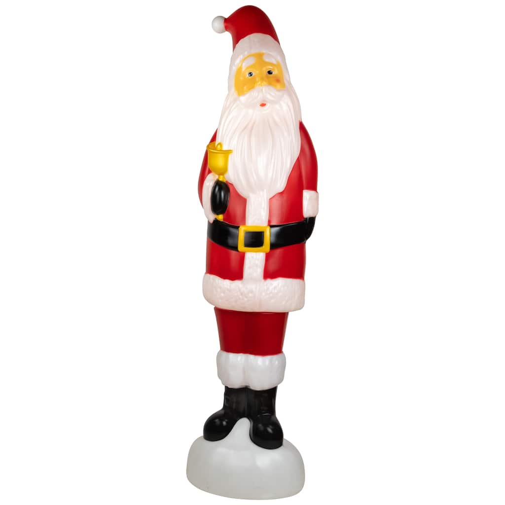 Lighted Blow Mold Santa Claus Outdoor Christmas Decoration - 59" - Red