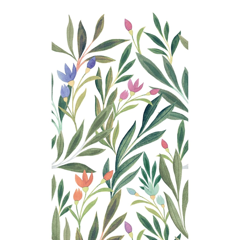 Galerie Wallcoverings Orom II Collection All-over Floral and Leaf 62.5-inches wide x 9.18-feet high 3-panel Wall Mural