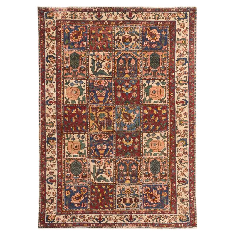 ECARPETGALLERY Hand-knotted Kayseri Vintage Red Wool Rug - 4'11 x 6'9