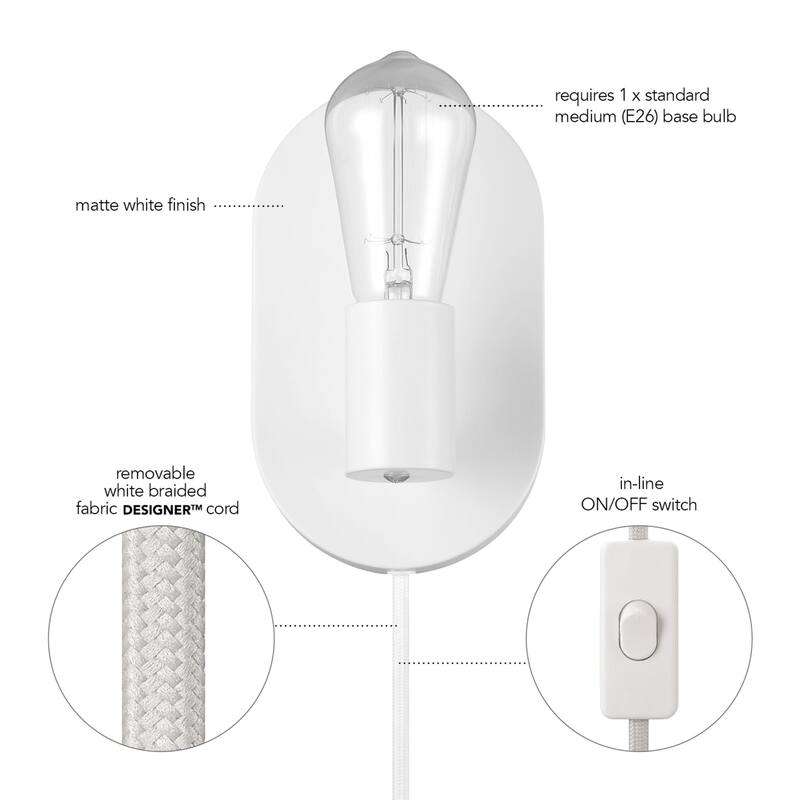 Globe Electric 91010874 8" Tall Smart Wall Sconce