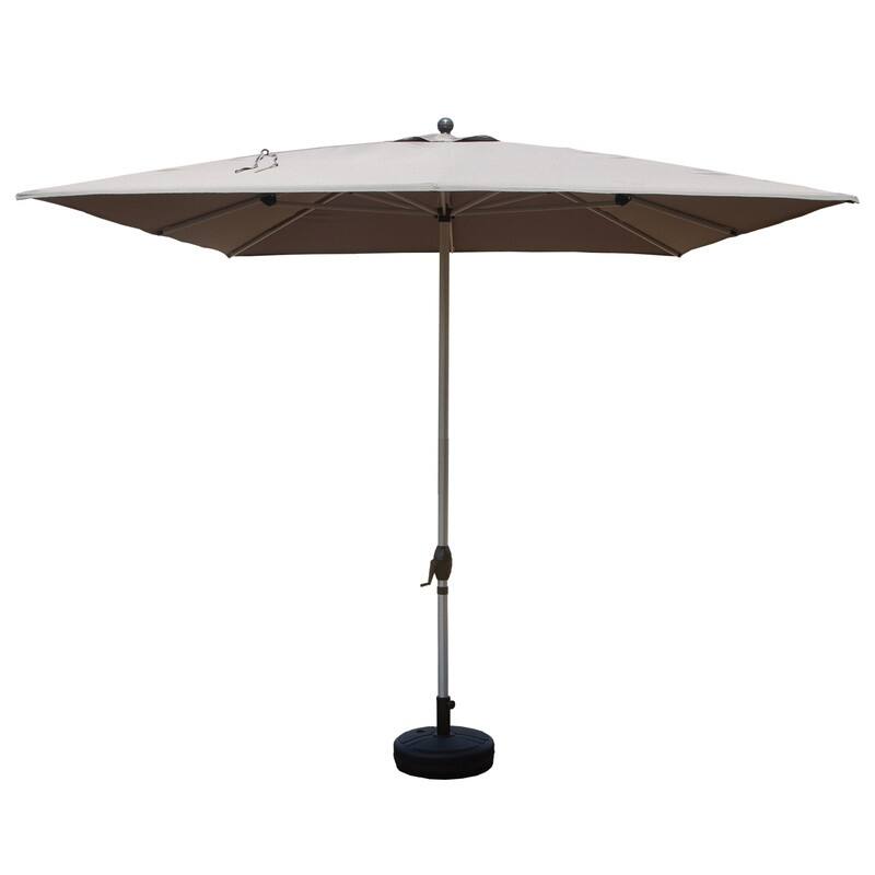 Domi Outdoor Living 9' x 11.5' Tilt Aluminum Patio Umbrella - Grey