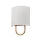 preview thumbnail 8 of 17, 1-Light Modern Ivory Fabric Wall Sconce