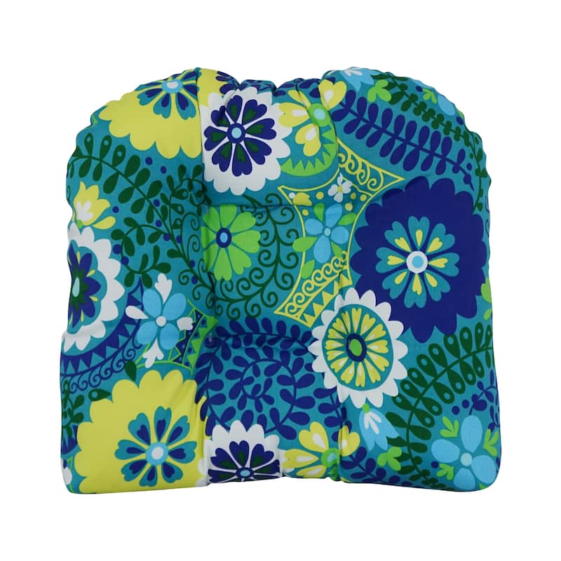 19-inch Rounded Back Indoor/Outdoor Chair Cushions (Set of 2) - 19" x 19"