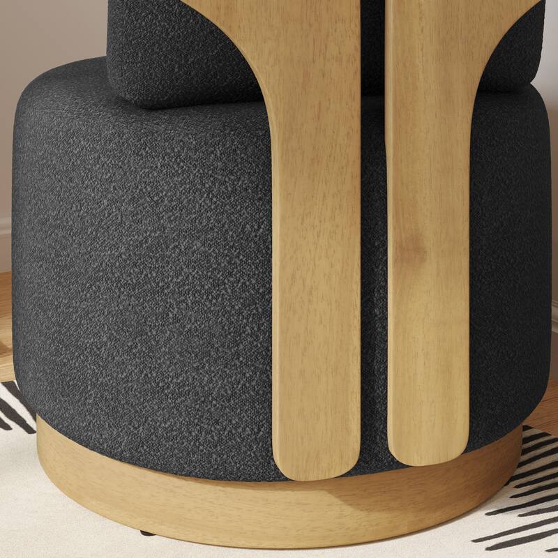 Corvus Dover Teddy Fabric Swivel Accent Chair 1pc
